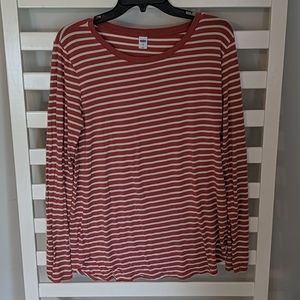 Old Navy Luxe Long Sleeve Striped Shirt - Size L